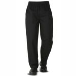 BLACK Chef pant XS-7XL Elasticated Waist and Pull Cord Professional Chef Pant UK