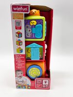 WINFUN Stack N Play Baby Activity Blocks - Multi Coloured - Stage 1 (3m +) New