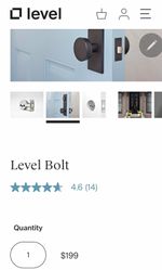 Level Bolt Invisible Keyless Smart Door Lock Bluetooth Apple HomeKit Alexa Ring
