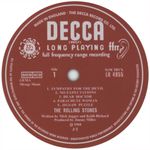 Rolling Stones. Record Label Vinyl Stickers. Decca.