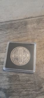 1707 'E' Queen Anne .925 Silver Half Crown  - About Fine Grade & Detail - SCARCE