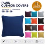 Cushion Cover Premium Cotton Plain Dyed Home Sofa Decor Cushion Case 16''18''20'
