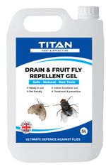 5L - Titan Fruit Fly Drain Sewer Flies  Repellent Gel Treatment Natral Effective