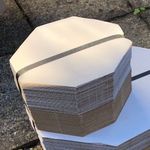 IPSC APPROVED UKPSA MINI 60% CARDBOARD TARGETS WHITE BACK DOUBLE SCORING LINES 