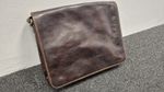 Men's Dark Brown Leather Messenger Bag