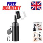 Golf Club Groove Cleaning Tool with Water Sprayer & Retractable Golf Bag Clip