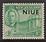 MINT L/H NEW ZEALAND - OVERPRINT " PARLIAMENT HOUSE - WELLINGTON " NIUE 1946