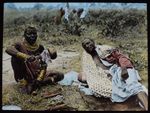 WITCH DOCTOR CARRYING OUT AN EXORCISM C1890 Magic Lantern Slide ANTIQUE PHOTO