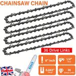 4 Pack 6Inch Mini Chainsaw Chain Woodworking Electric Chainsaw Chain Blades 36DL