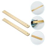 Portable Vintage Brass Ruler Golden Color Multi Function Drawing and Bookmark