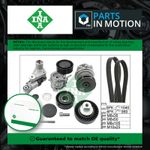 Water Pump & Aux Belt Kit fits BMW 330 E46 3.0 02 to 06 Drive INA 1433712 New