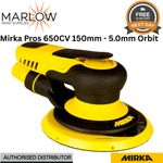 Mirka Pros 650CV 150mm DA Air Sander 5mm Orbit -  Central Vacuum