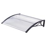 Outdoor Front Door Canopy Porch Awning Patio Rain Shelter Cover 120x80cm