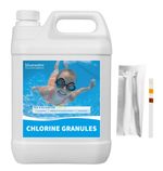 Bluewater Chlorine Granules 5kg Hot Tub Spa Swimming Pool + 10x FREE TEST STRIPS