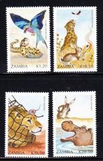 Album Treasures Zambia Scott # 523-526 International Literacy Year Mint NH