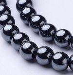 50 6mm Hematite None Magnetic Beads Synthetic