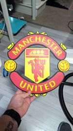 Manchester United Crest plastic Wall Plaque Sign Hanging, 3d printed extra large