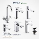 Bristan Polished Chrome Basin Mixer Tap With Waste Designer Collection-UK Stock