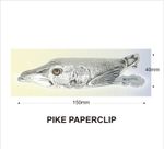 First Impressions Vintage PIKE FISH PAPER CLIP, silver-plated