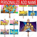 3D The Simpsons Cartoon Bath Towel Beach Microfiber Towel Turt 75*150cm UK