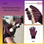 Heat Resistant Glove, Heat Proof Gloves with Silicone Fingers
