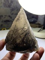 Black Rutilated or Aegirine-included quartz from Zagi Mountain KPK Pakistan 356g