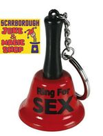 Ring For Sex Bell Keyring ~ Mini Bell On Key Ring~Fun Adult Joke~Novelty Gift