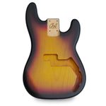 Precision Bass Guitar Body – Sunburst Nitro Satin – 2 Piece American Alder