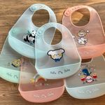 Baby Silicone Bib Waterproof Adjustable Feeding Cartoon Kids Bib UK