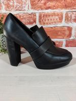 Women's Black leather next high heel shoes UK 5 