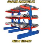 Heavy Duty Double Sided Cantilever Racking Kit For Pipe And Long Item Storage