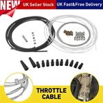 Universal 5 Metres DIY Throttle Cable Kit Nipples Ferrules Motorbike Replacement