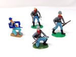 Vintage Elastolin Swoppet Style ACW Toy Soldiers + 7th Cavalry figure VGC