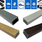 Cable Management Self Adhesive Mini Trunking Grey Wood Aluminium Wire Tidy