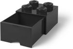 LEGO Brick with 4 Knobs 1 Drawer Black Storage Box for LEGO Toys Desk Drawer NEW