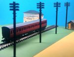1/148 N Gauge 10x  Telegraph poles N Scale  (BLACK)