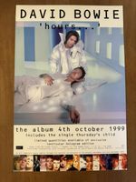 SUPER RARE ORIG 38 x 26cm RECORD STORE POSTER - DAVID BOWIE - HOURS (1999) MINT
