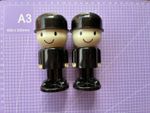 Spillers homepride Fred character salt & pepper pots shakers vintage collectable