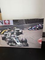 Romain Grosjean Haas F1 Canvas Wall Art Racing Print 34x22 Monaco Damaged