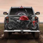500 LBS Heavy Duty Motorcycle Carrier Dirt Bike Rack Hitch Mount Hauler w/ Strap