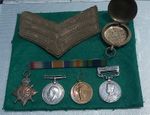 WW1 GROUP TRIO & INDIA SERVICE MEDAL  AFGHANISTAN NWF ARTILLERY BATES LOT SGT