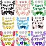 Happy Birthday Balloons Banner Self Inflating Bunting Decoration Letters Balloon