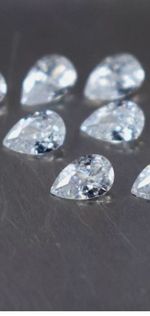 5 Pcs Lot Pear Cut Loose CVD Diamond D Color IF Clarity 4 x 6 mm Certified