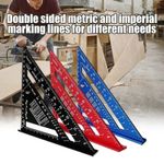 7" Aluminium Alloy Triangle Ruler | Metric Inch Speed Square Woodworking Tool UK