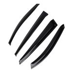 Window Rain Guards Visors For Kia Sportage Mk3 2010-2015 SUV Outside Mount Black