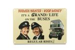 On the Buses TV Show Stan Butler Jack Recruitment Embossed Tin Wall Sign Plaque