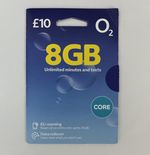 O2 Sim Card  £10 Bundle - 8GB Data Unlimited Calls Texts