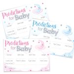 PREDICTION CARDS - Baby Shower, Boy, Girl, Unisex, Pink, Blue, Baby MOON & STARS