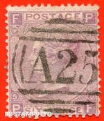 SG. 97. J73 (2). Z57. " PF ". 6d Lilac. Plate 5. A fine " A25 -- MALTA "  B90610