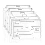 Clear Transparent ID Card Holder Protector Cover Case Enclosed Oyster Pass Badge